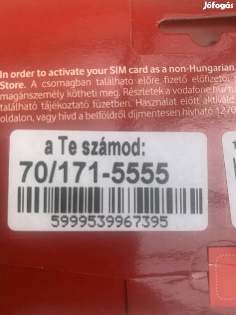 VODAFONE VIP Telefonszám 171.5555.