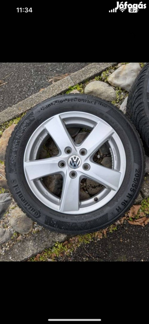 VW 16 zoll alufelni téligumikkal eladó