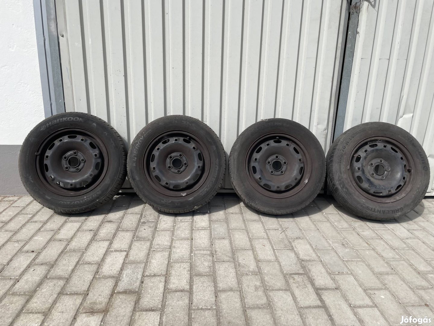 VW 5x100 14 lemez felni 4db gumival vagy nélküle 