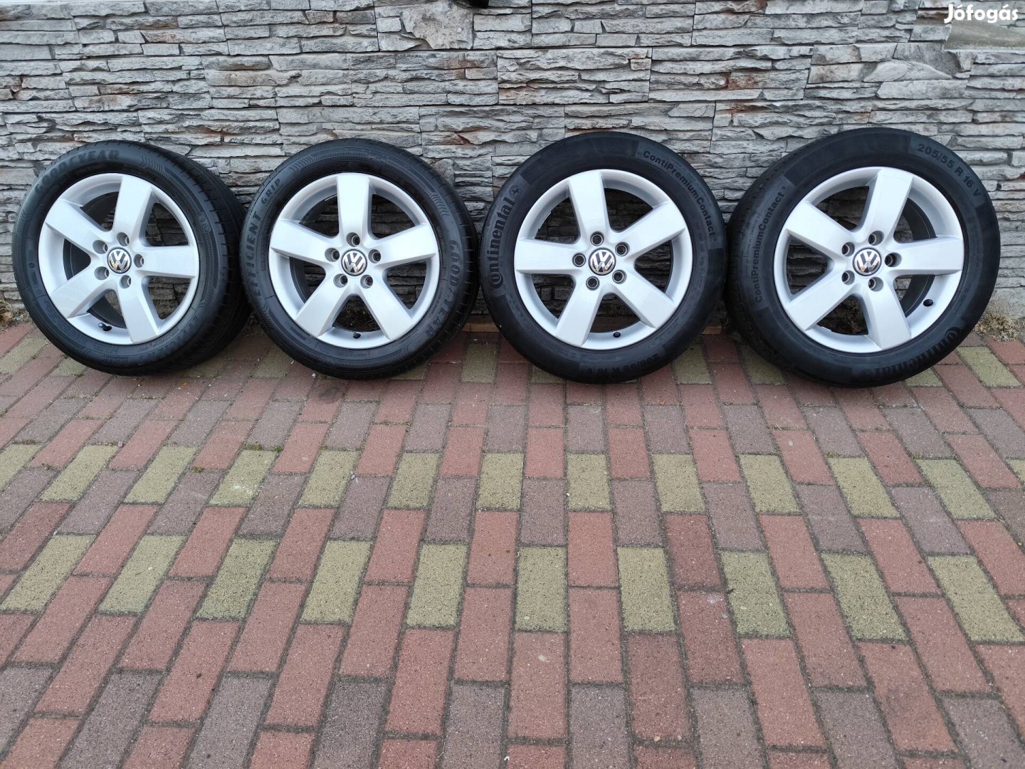 VW 5x112 16 collos alufelni nyári gumival 