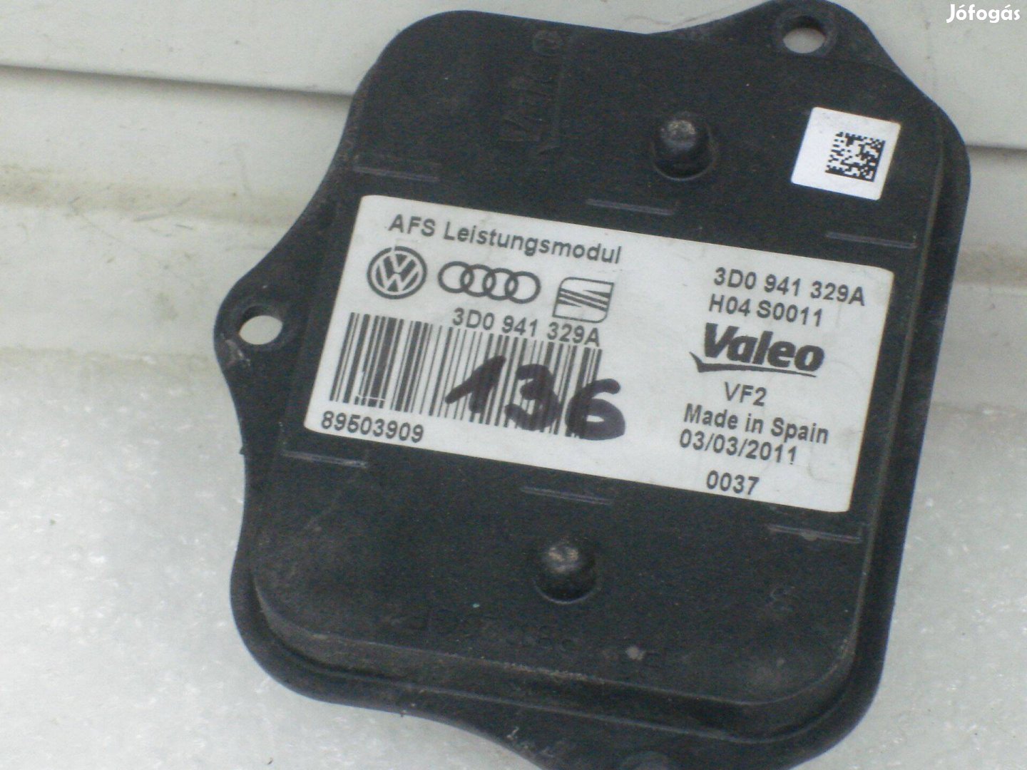 VW Audi Seat Xenon Fényszóró Vezérlő Modul 3D0941329 2010-től