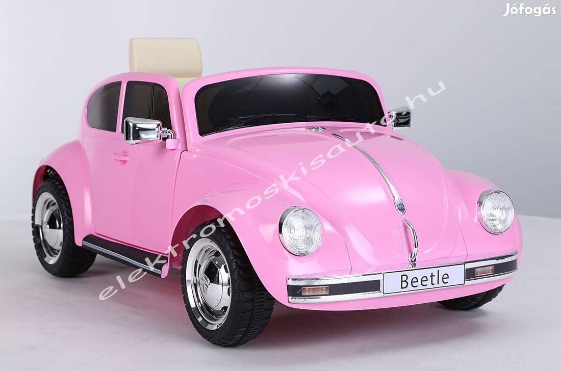 VW Beetle 12V Old pink eredeti licence elektromos kisautó / 1személyes