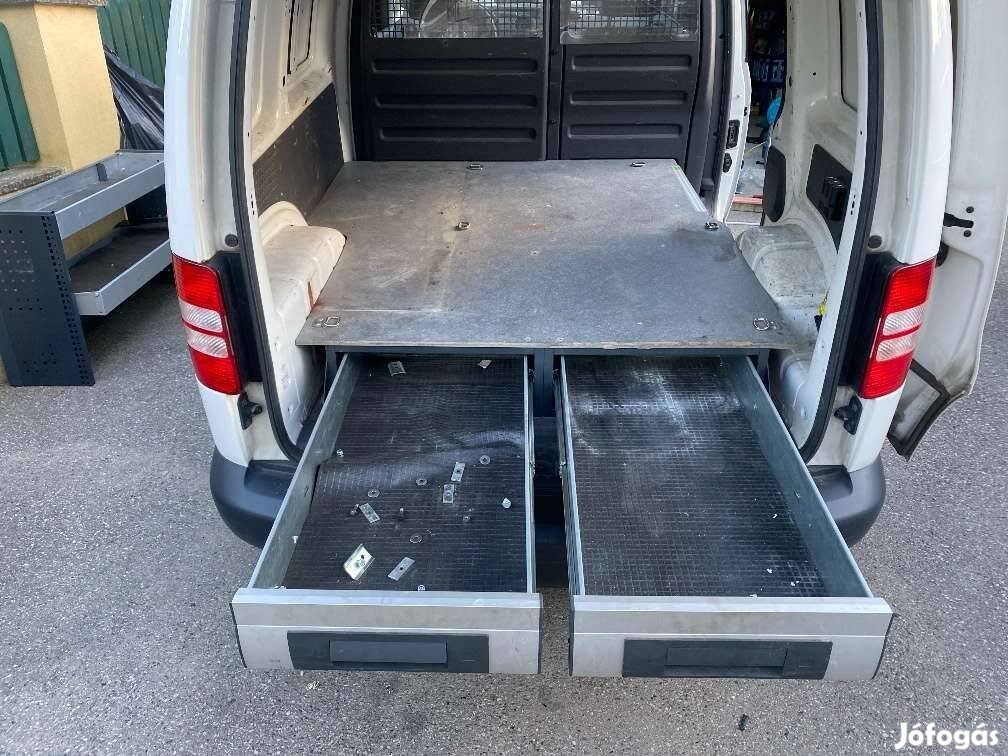 VW Caddy fiókos duplapadlós Bott raktértároló, raktérrendező