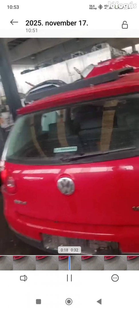 VW Golf FSI csomagtér ajtó 