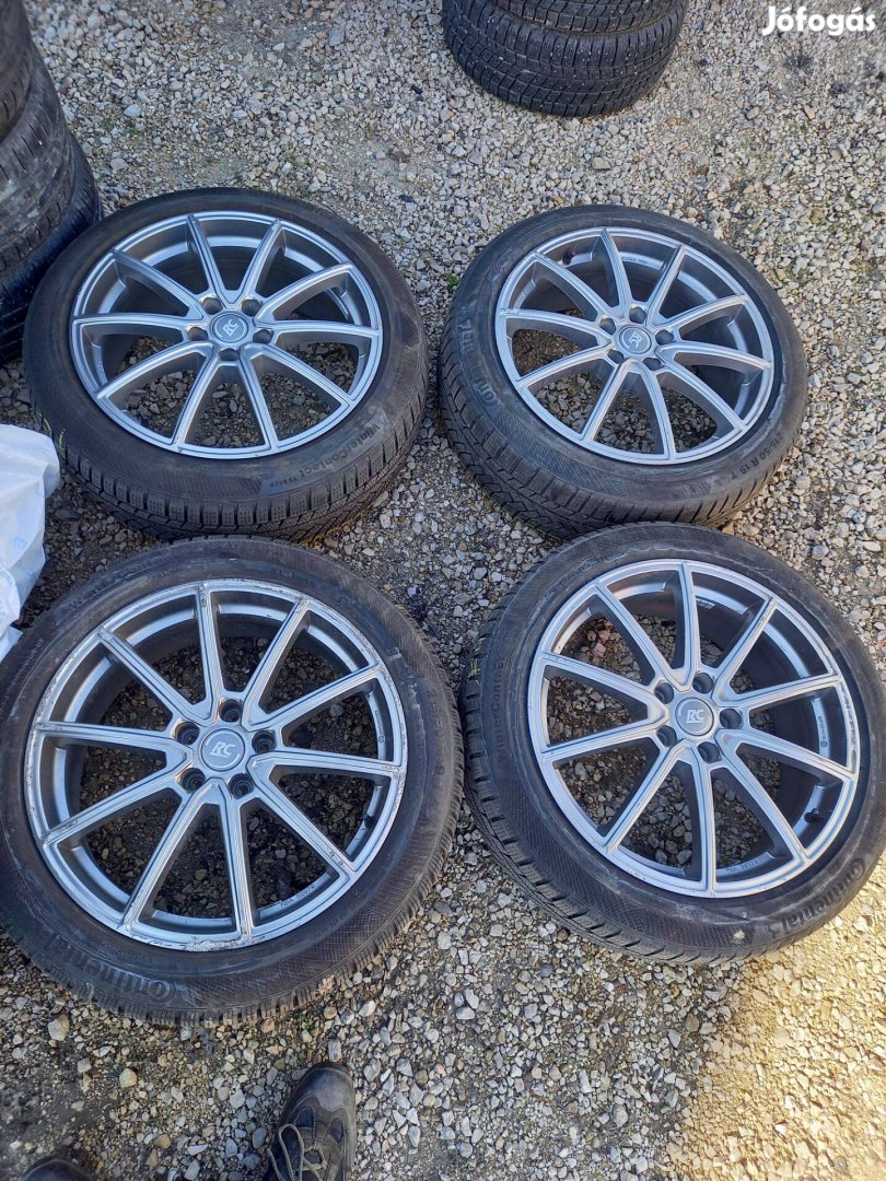 VW ID3 5x112 -as 7.5x19" használt RC alufelni, 215/50 újszerű Contine