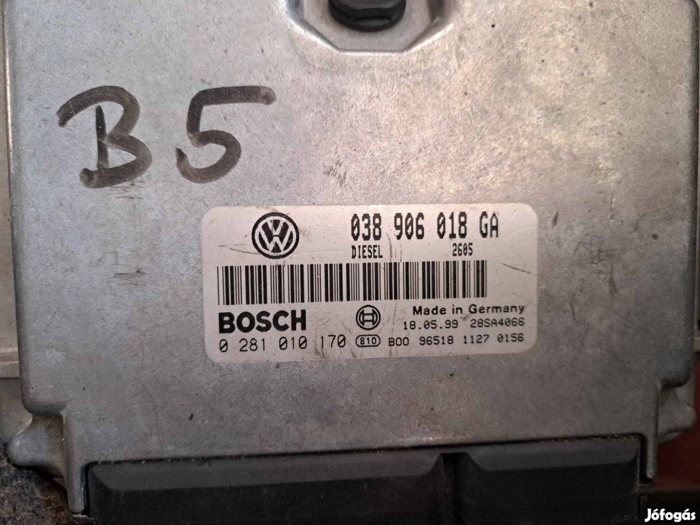 VW Passat B5 1.9 TDI motorvezérlő 036 906 018GA