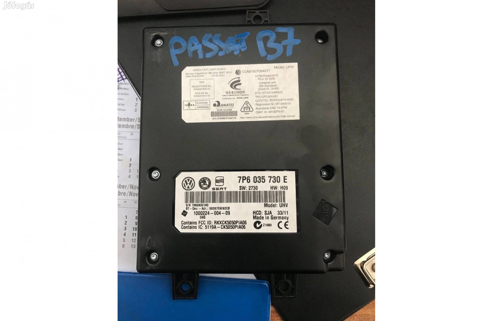 VW Passat B7 _ bluetooth modul 7P6 035 730 E
