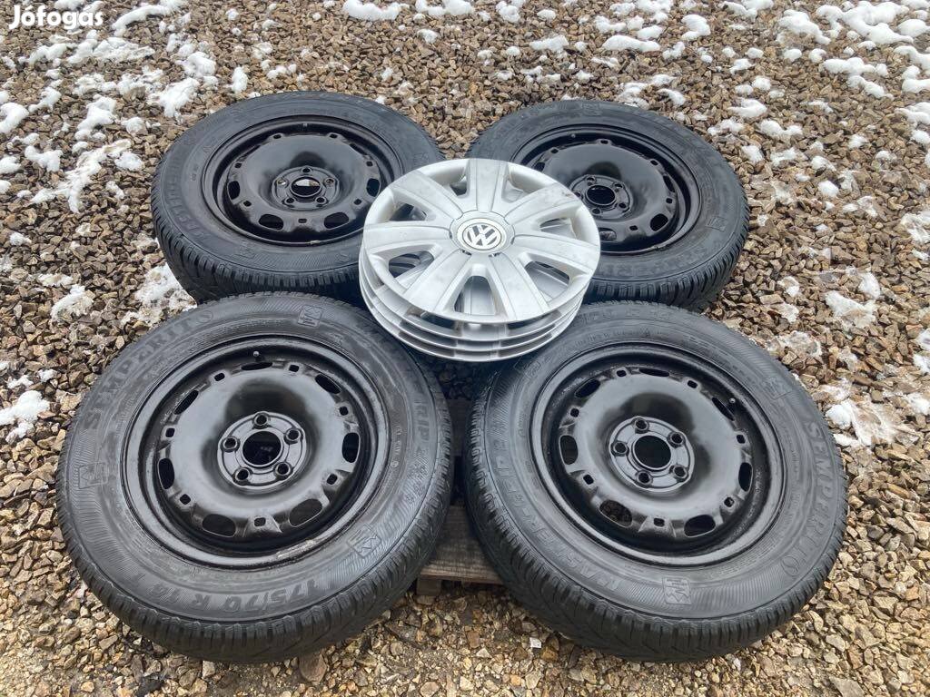 VW Polo 5x100 kerekek Semperit 175/70 R14 gumikkal