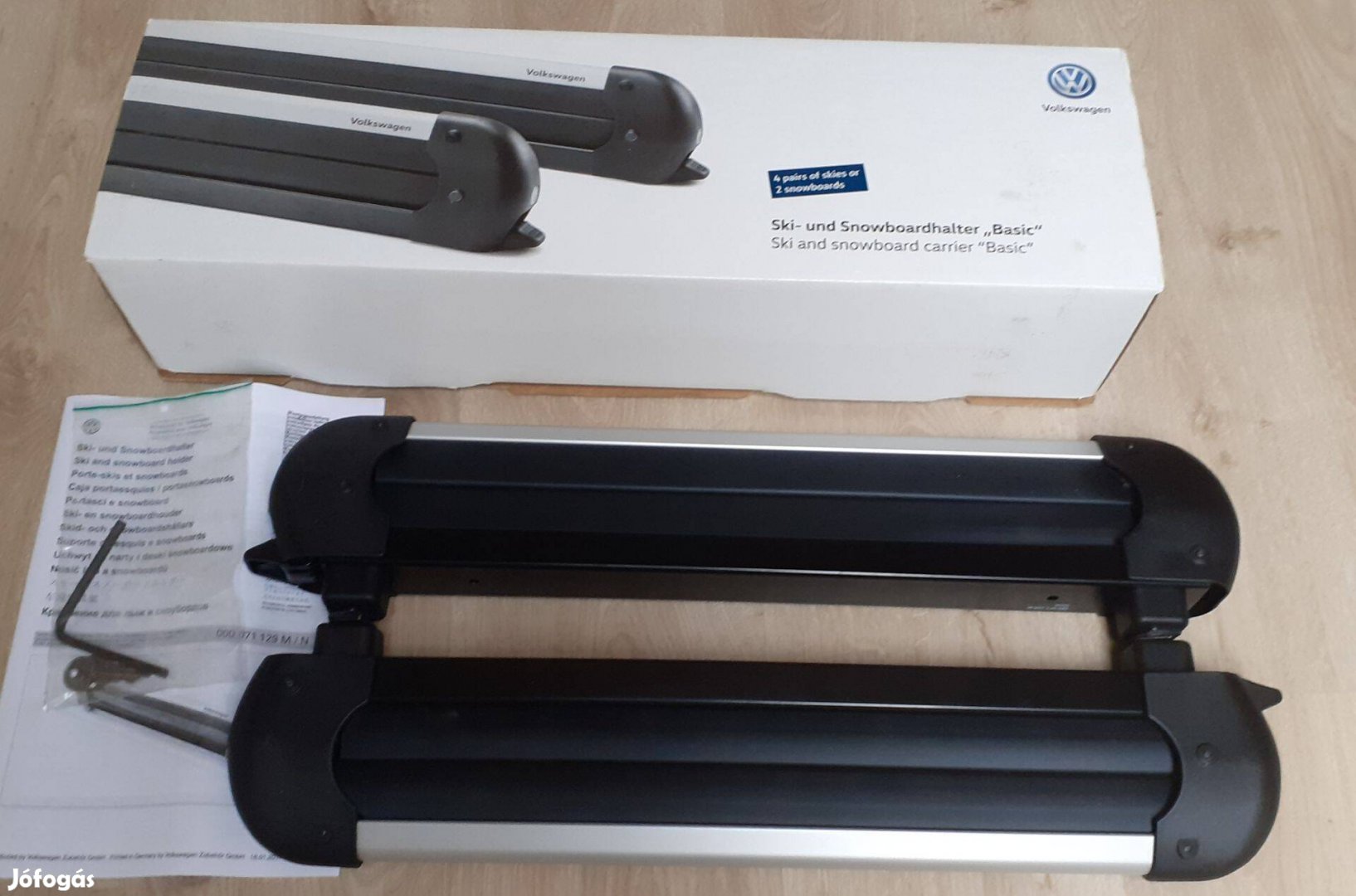 VW Ski & Snowboard Carrier Basic Gyári tartó, hibátlan állapot