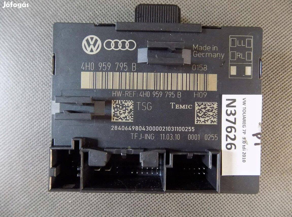 VW Touareg Audi A8 Jobb hátsó ajtó vezérlő 4H0959795B