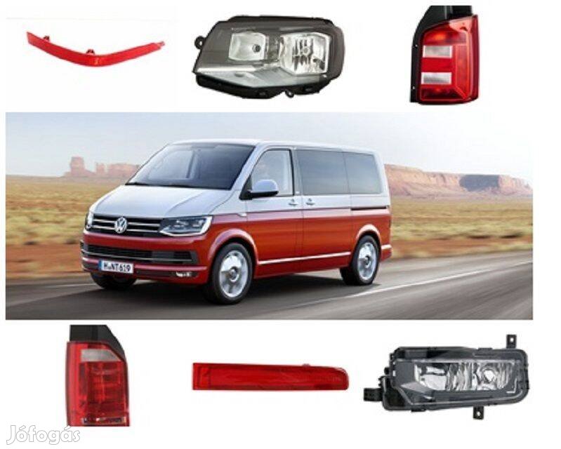 VW Transporter T6 lámpák. Fényszórók, hátsó lámpák, prizmák, indexek
