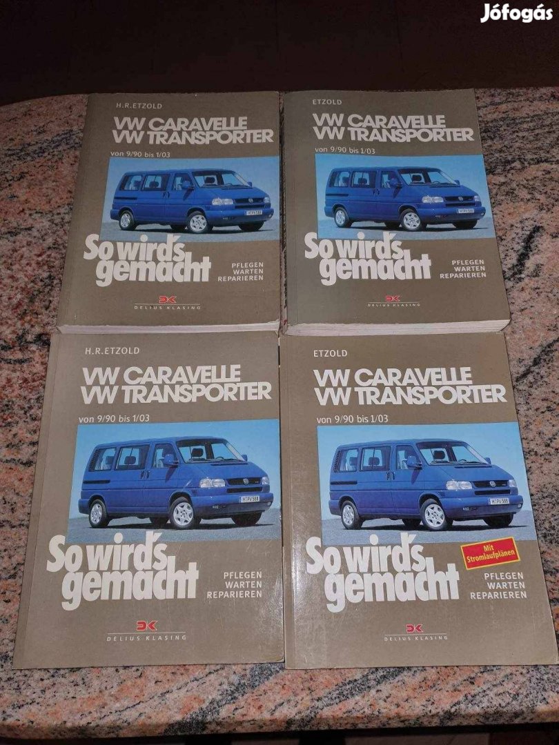VW Volkswagen T4 Transporter, Multivan, Caravelle kézikönyv, leírás