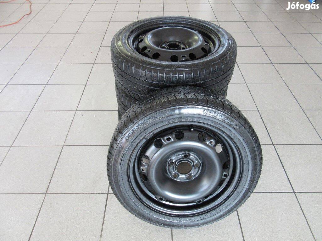 VW, acélfelni 185/55 R15 Continental téli gumival eladó