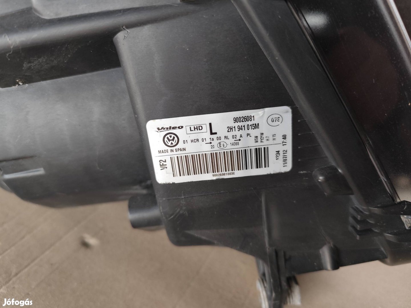 VW amarok bal oldali fényszóró 