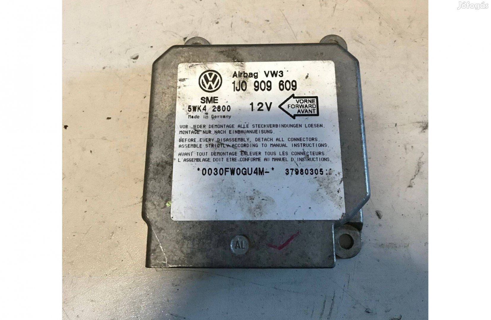 VW csoportseat Leon 1M - légzsákvezérlő 1J0 909 609