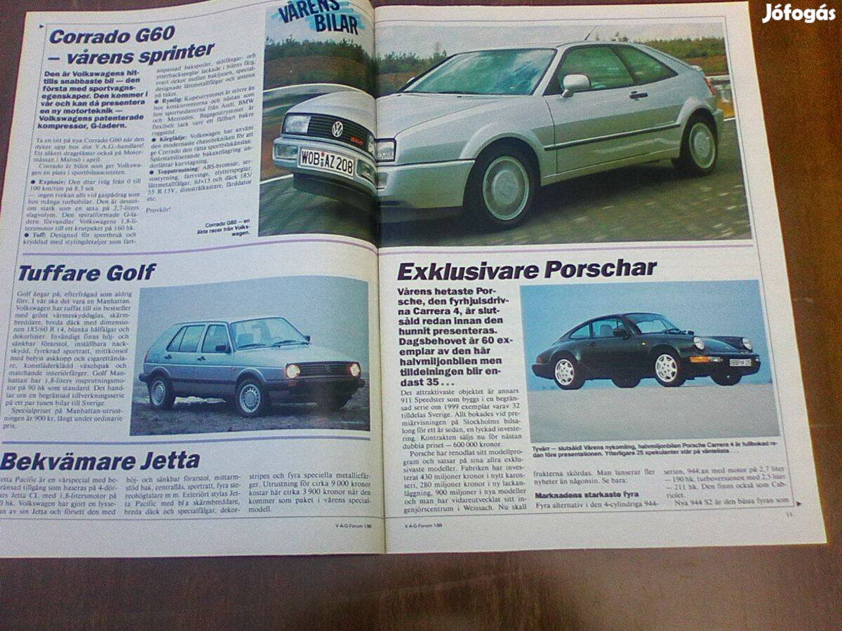 VW golf 2 alkatrészek és prospektusok