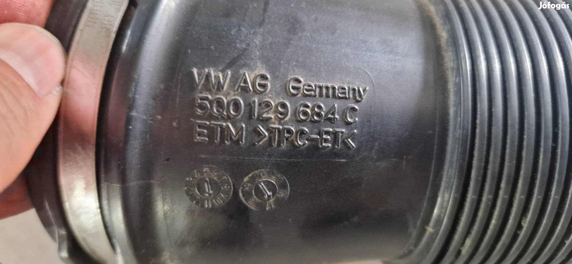 VW légszűrő ház cső