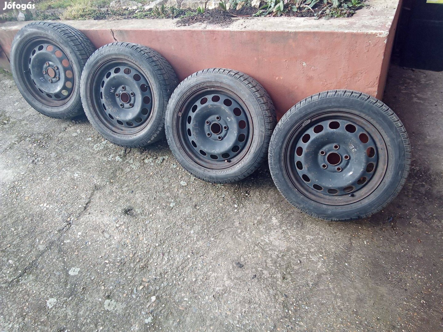 VW lemezfelni 16coll, 5×112, 57.1mm, 4db