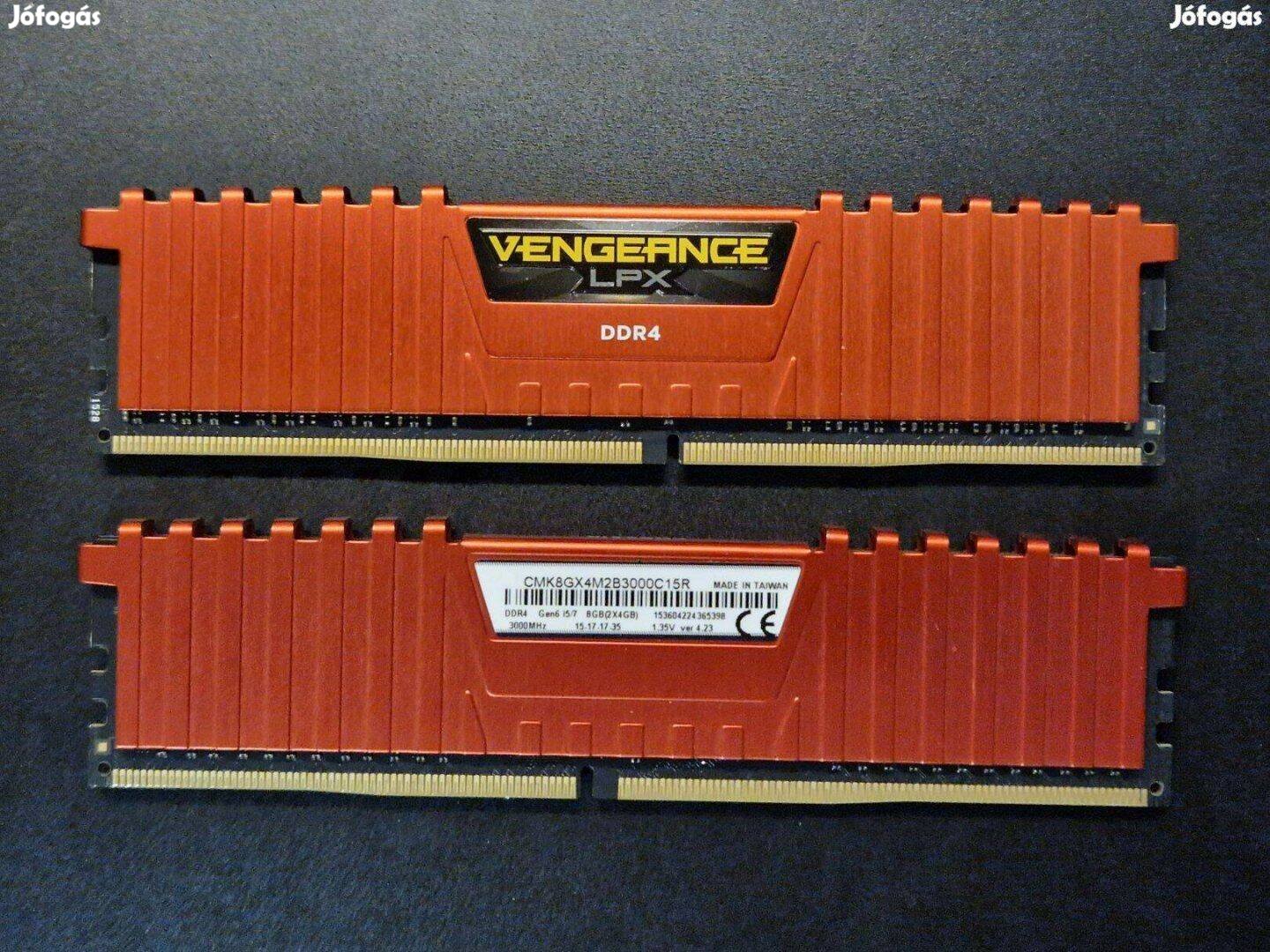 V-Engeance Lpx 2X4 GB DDR4 3000Mhz Ram eladó!