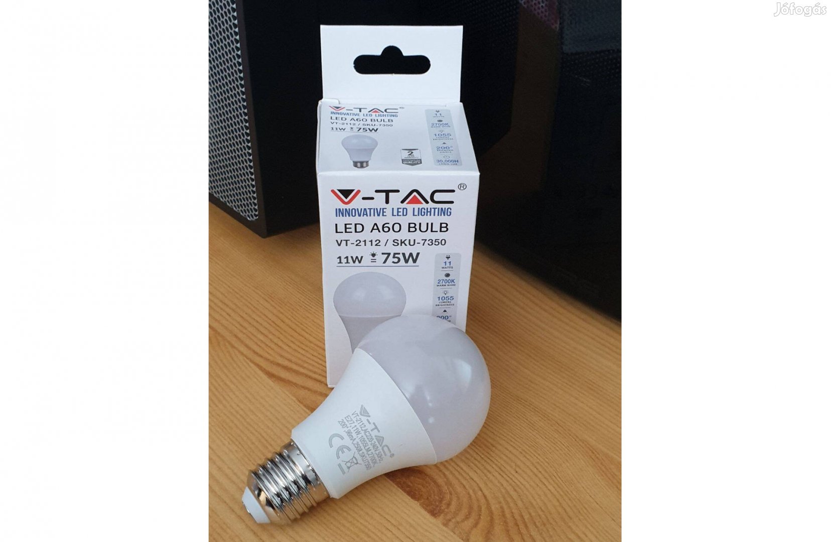 V-TAC E27 11W 2700K (meleg fehér) LED izzó égő Új