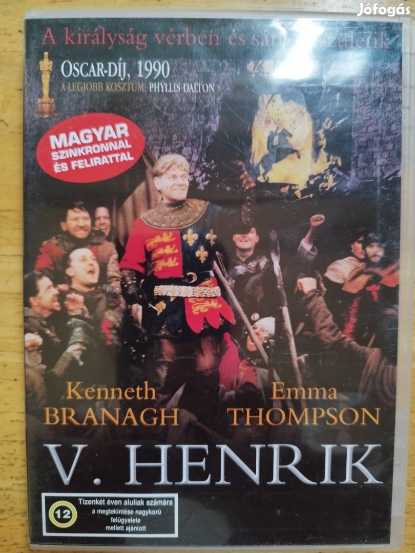V. Henrik újszerű dvd Kenneth Branagh 