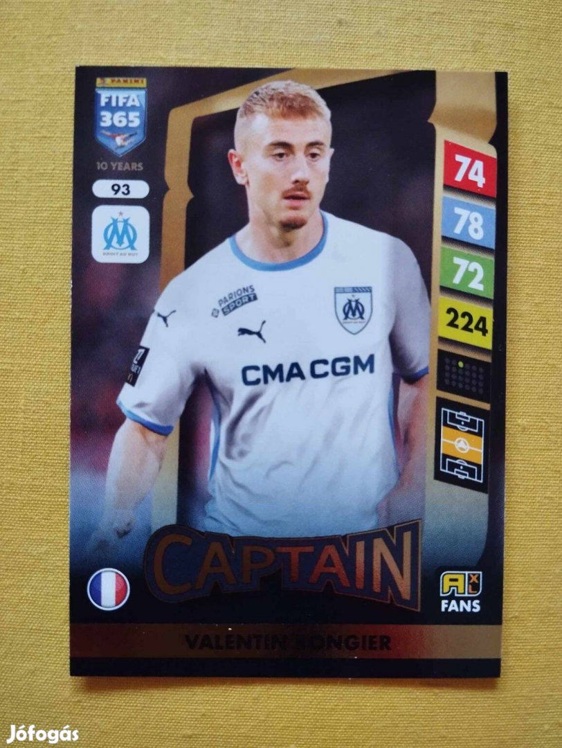 V. Rongier (Olimpique Marseille) FIFA 365 2025 Captain focis kártya