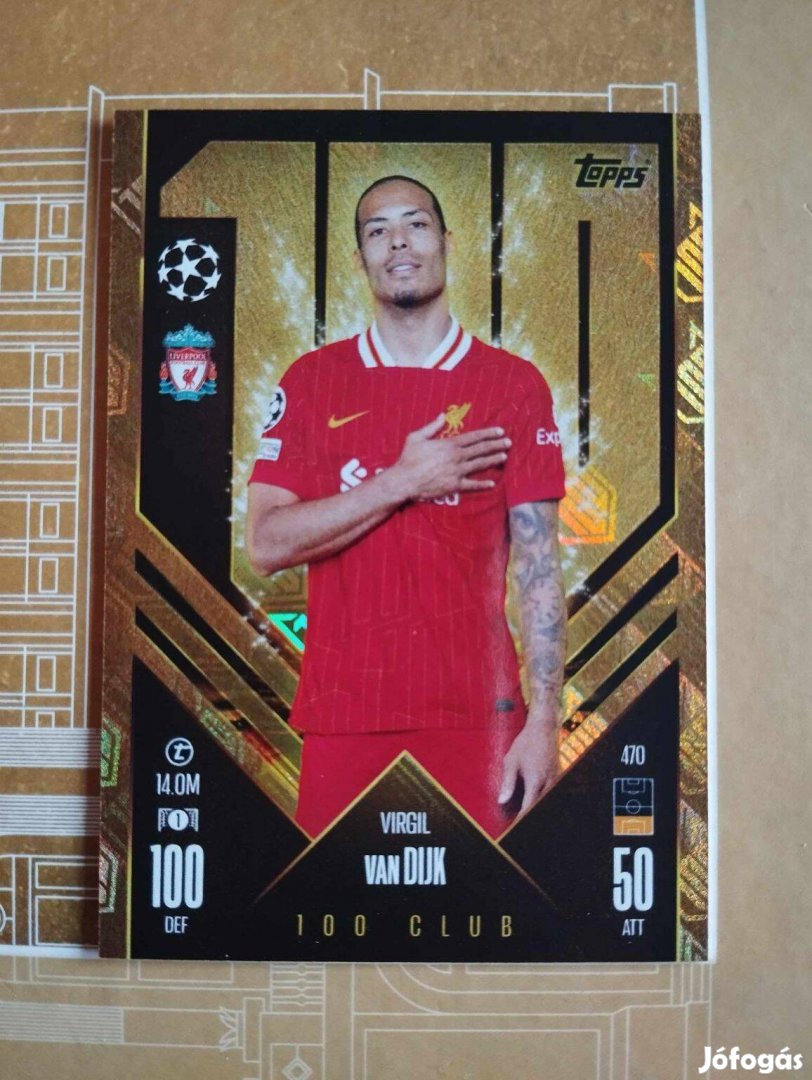 V. van Dijk (Liverpool) 100 Club Bajnokok Ligája 2024/25 kártya