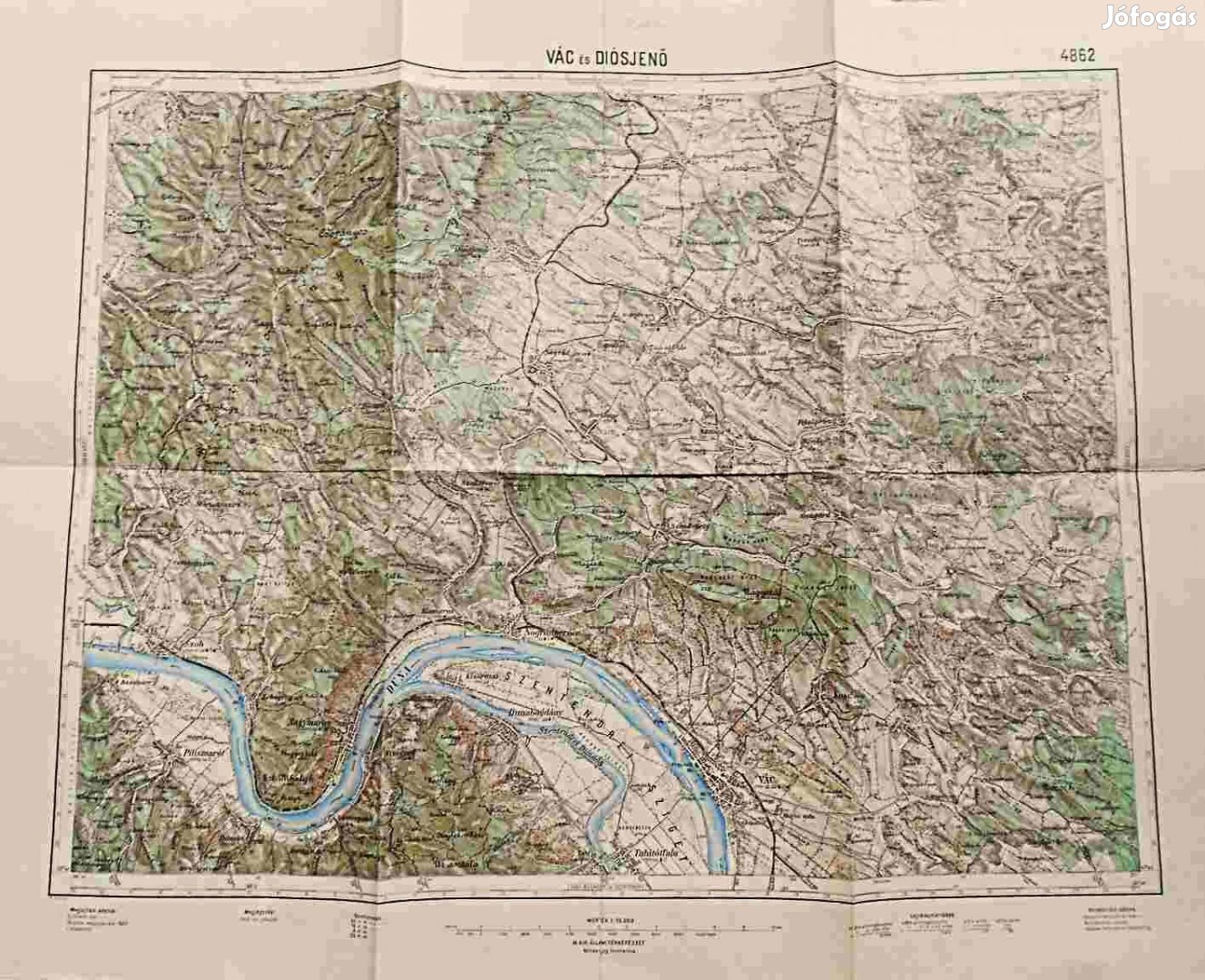 Vác Diósjenő Börzsöny térkép 1931