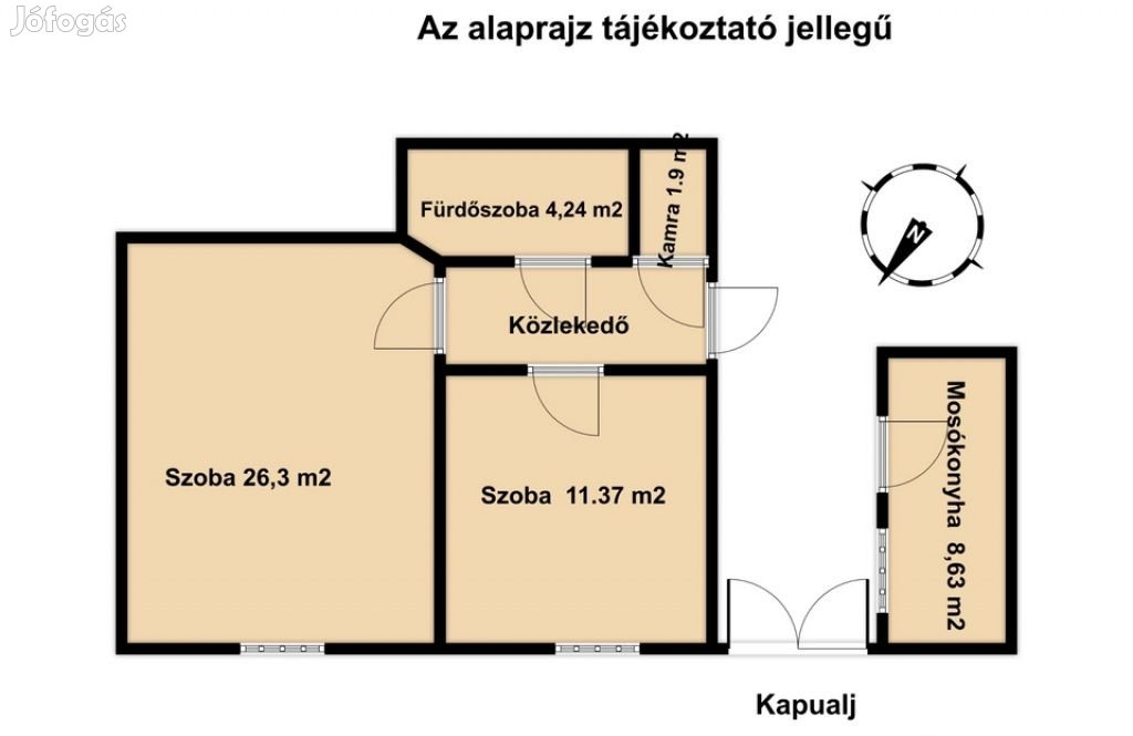 Vác, Báthori utca, 58 m2-es, földszinti, társasházi lakás, 2+1