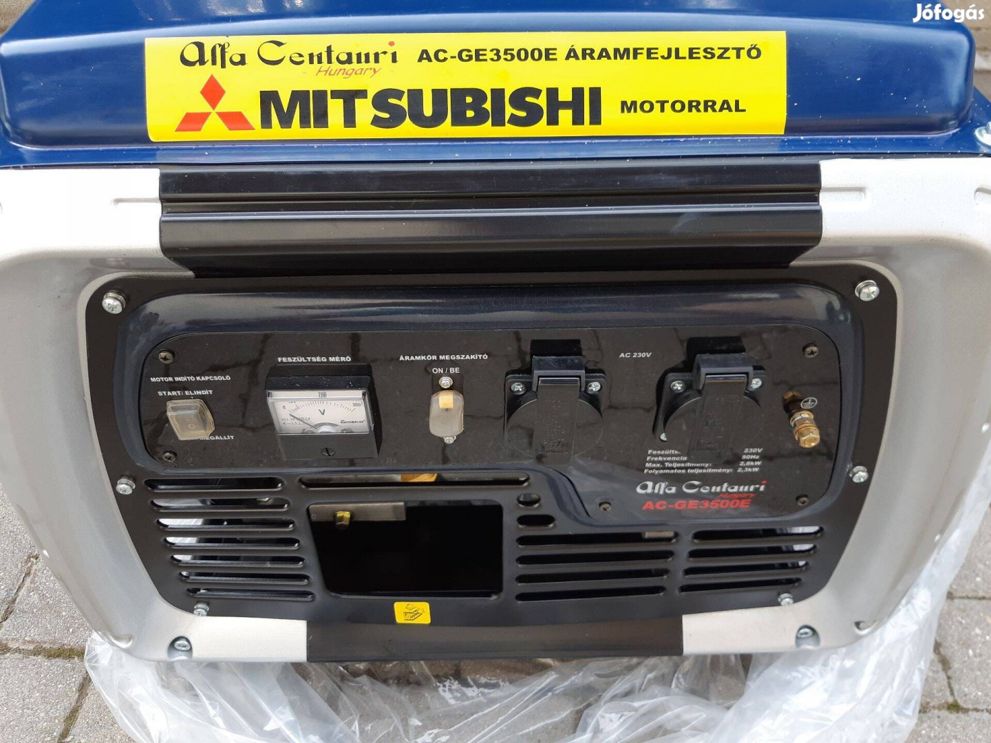 Vadiúj Mitsubishi aggregátor áramfejlesztő folyamatos 2300W, max 2800W