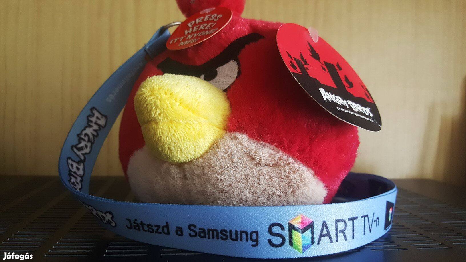 Vadiúj, eredeti Angry Birds Red Plüssss, ajándék pass-tartó kulcstartó