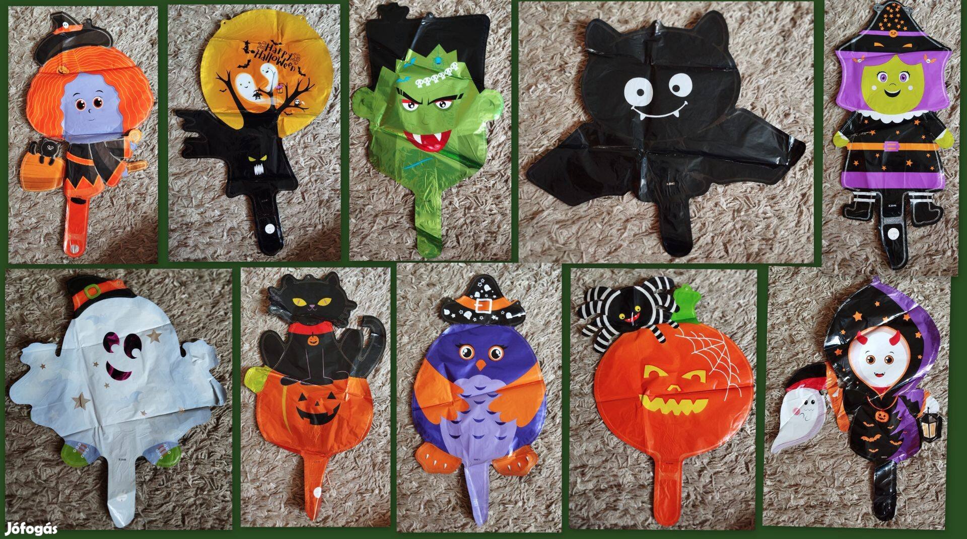 Vadiúj fólia lufi szett, halloween 10 db, újrahasználható