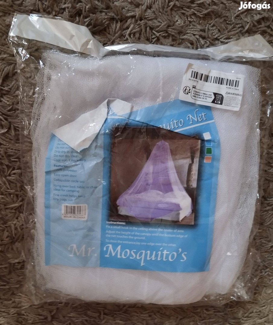 Vadiúj szúnyogháló, baldahin, kis helyigény, kintre-bentre