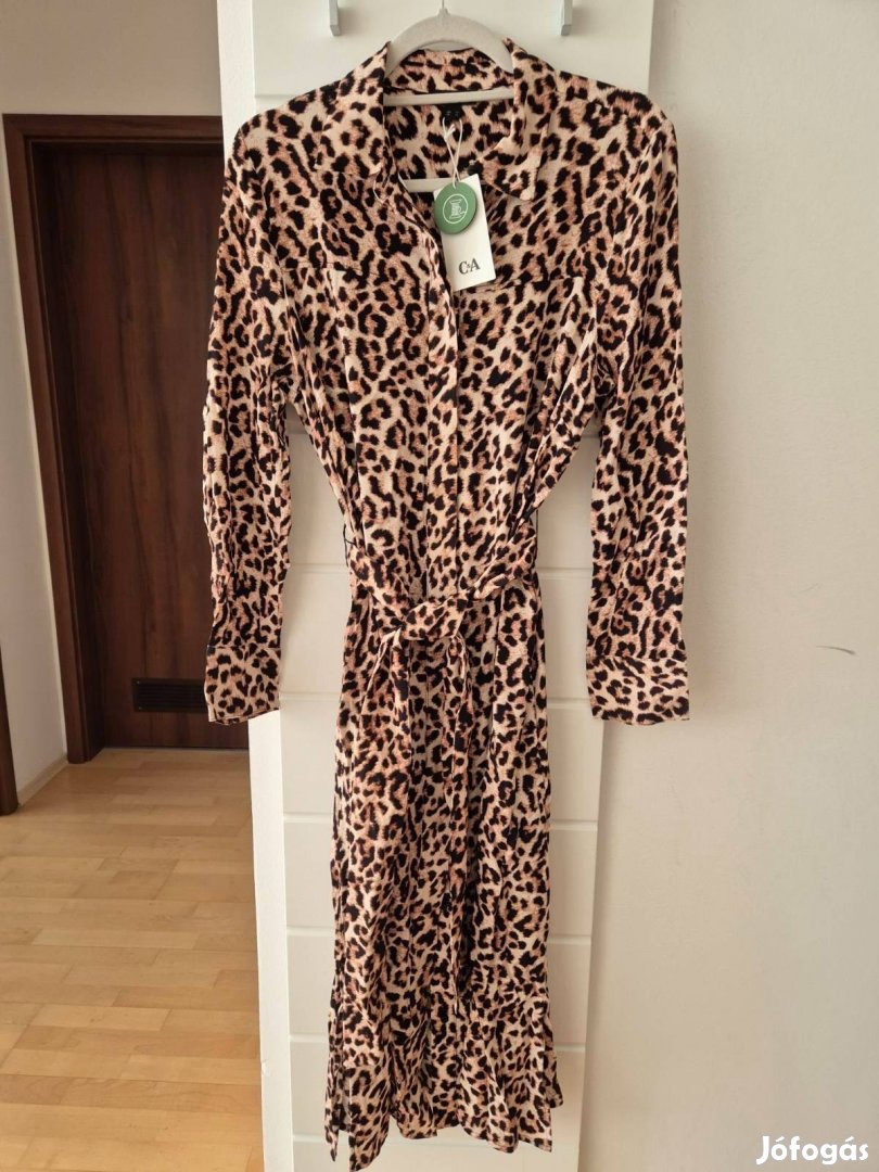 Vadonat új cimkés C&A minőségi, leopárd mintás csinos női ruha 42-es