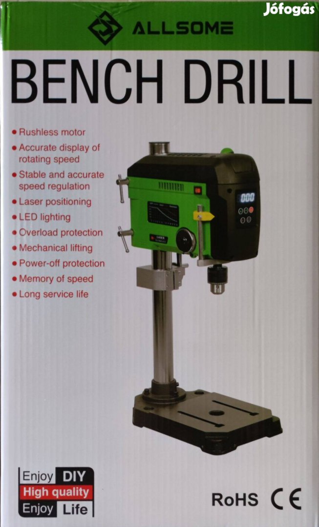 Vadonatúj Allsome BG-516809 asztali fúrógép, gyári