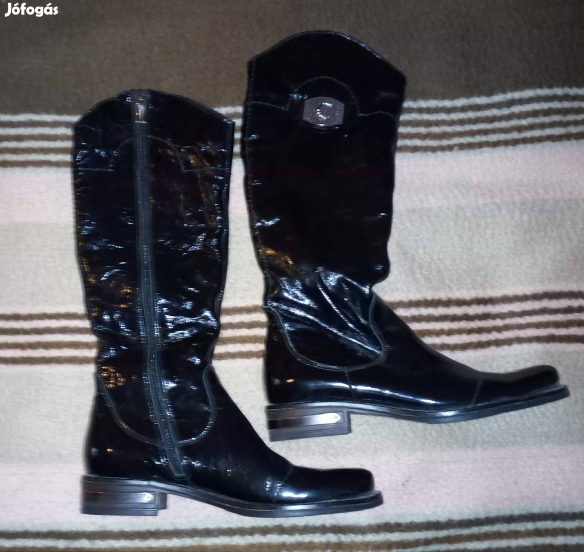 Vadonatúj Eredeti Carinii Lakk Bőr Csizma