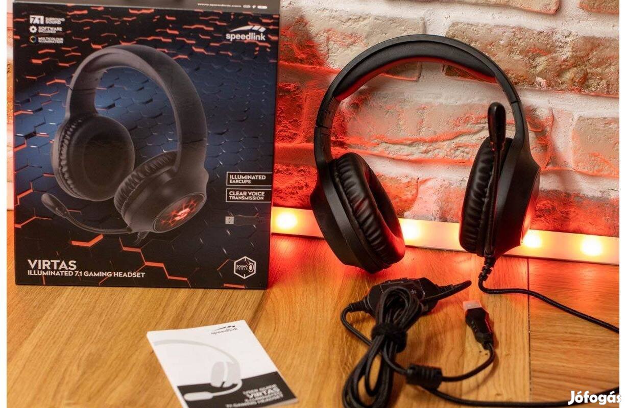 Vadonatúj Gaming Fejhallgató, - Speedlink Virtas 7.1 Headset