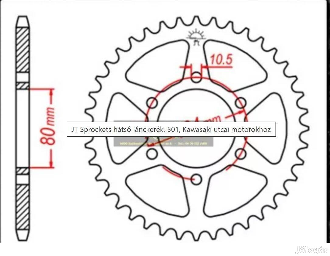 Vadonatúj JT Sprockets 501.33 hátsó lánckerék 33 fogas