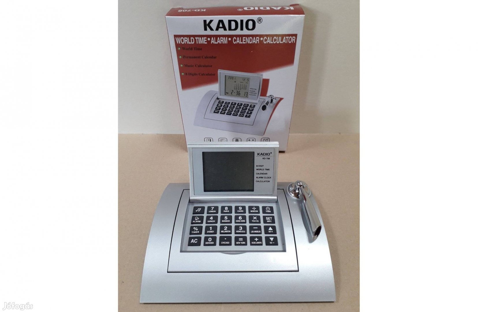Vadonatúj Kadio KD-708 többfunkciós számológép, óra, naptár