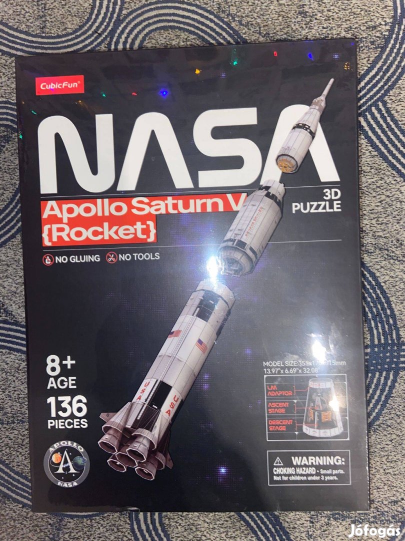 Vadonatúj NASA Apollo Saturn V 3D puzzle