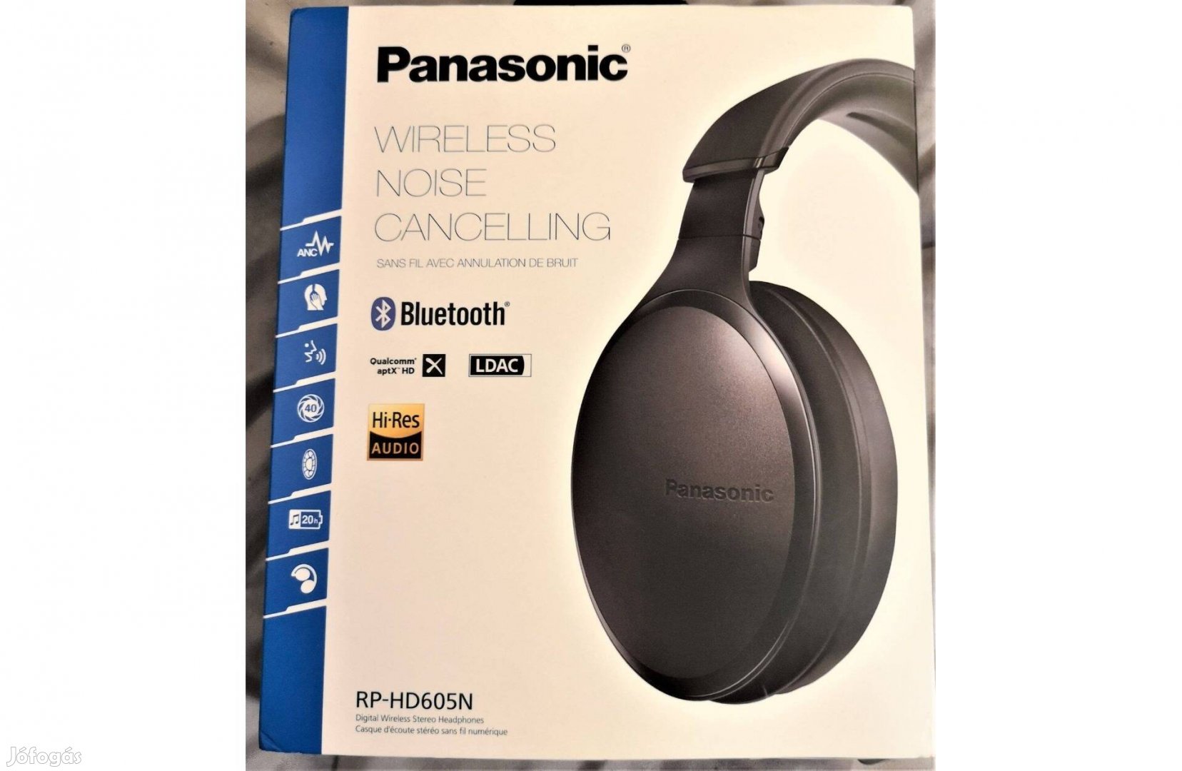 Vadonatúj Panasonic RP-HD605N Bluetooth fejhallgató aktív zajszűrővel