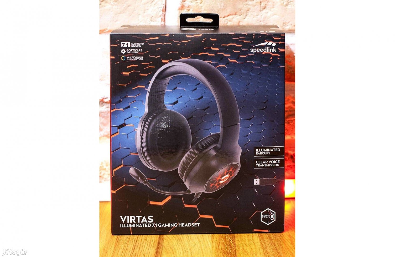 Vadonatúj Speedlink Virtas 7.1, Gaming Fejhallgató, Headset