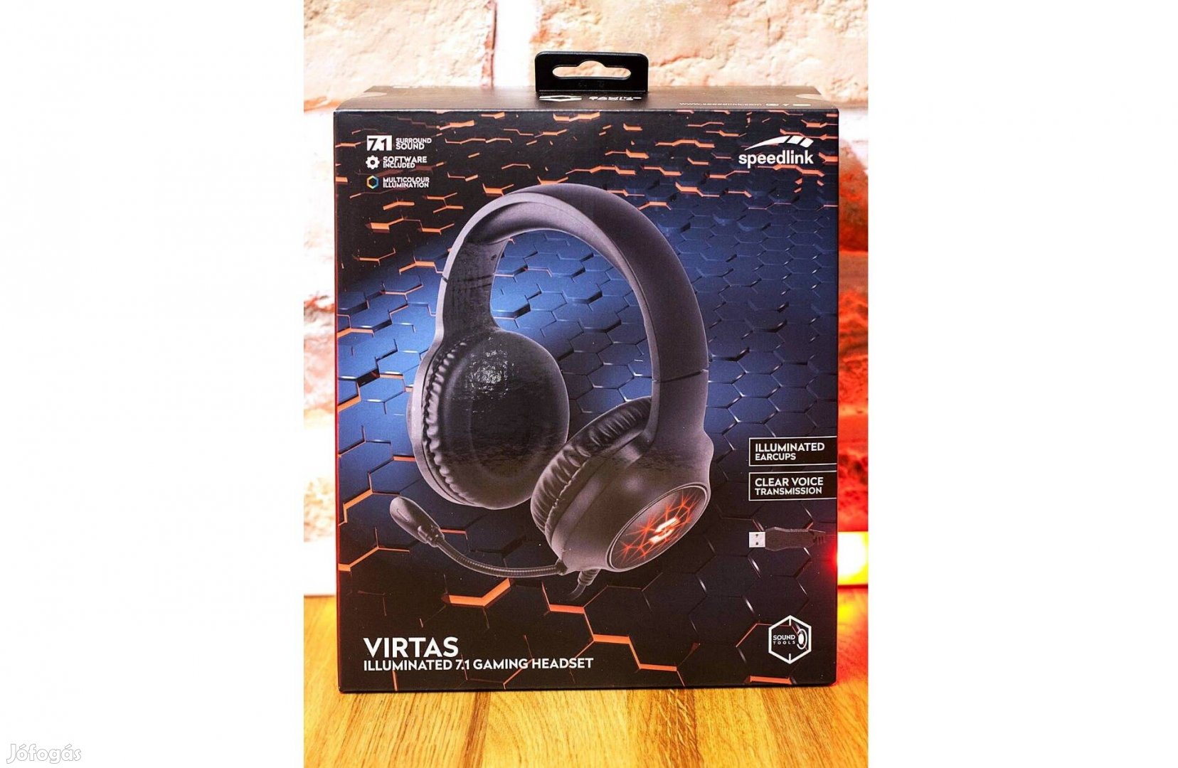 Vadonatúj Speedlink Virtas 7.1, Gaming Fejhallgató, Headset