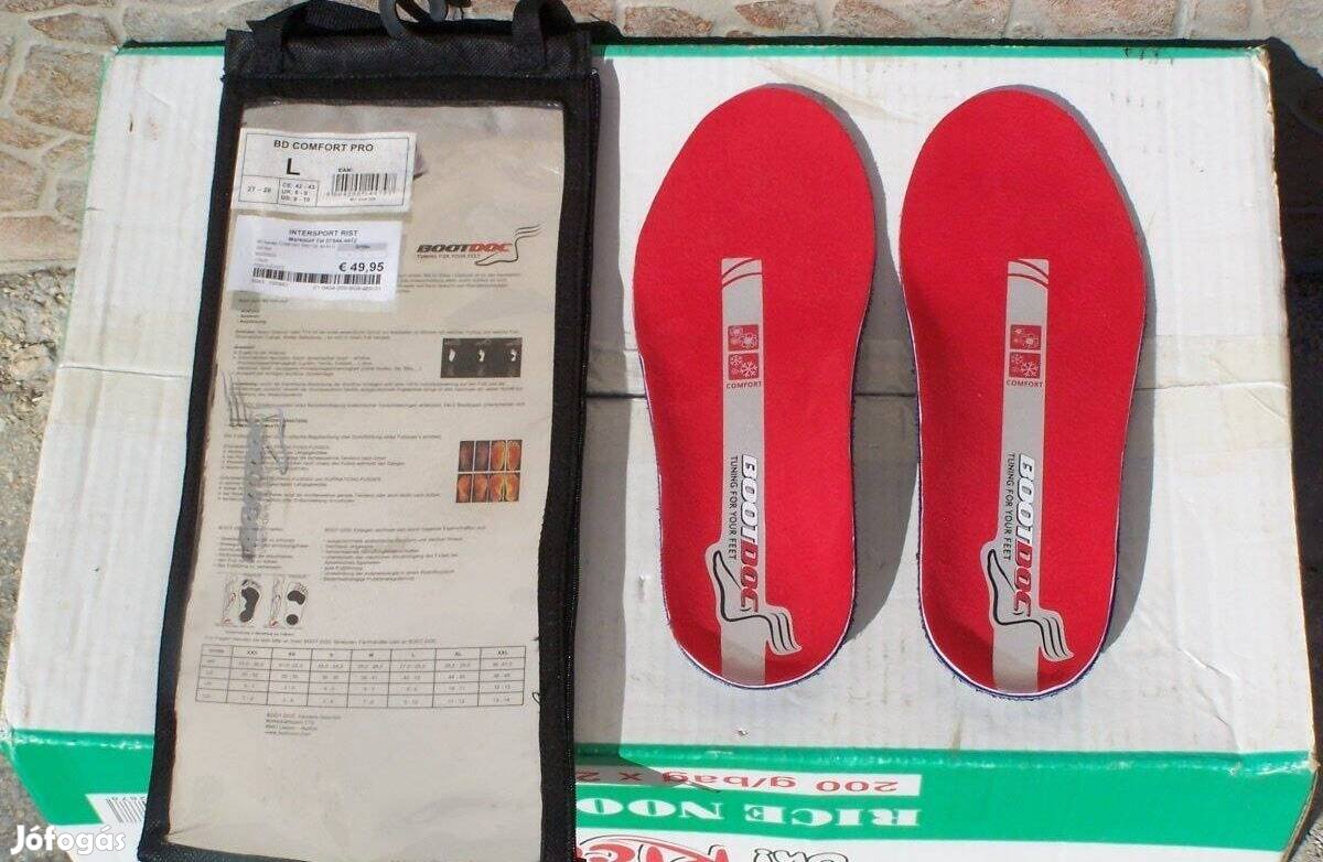 Vadonatúj! Féláron! 42-43-s Bootdoc Comfort Pro 3D cipőbetét talpbetét