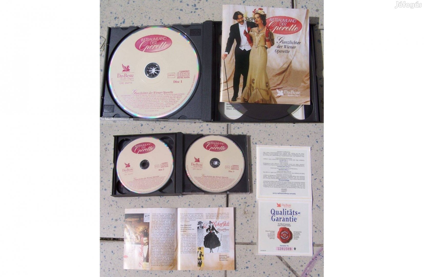 Vadonatúj 3 db-os osztrák operett zene zenei CD gyűjtemény