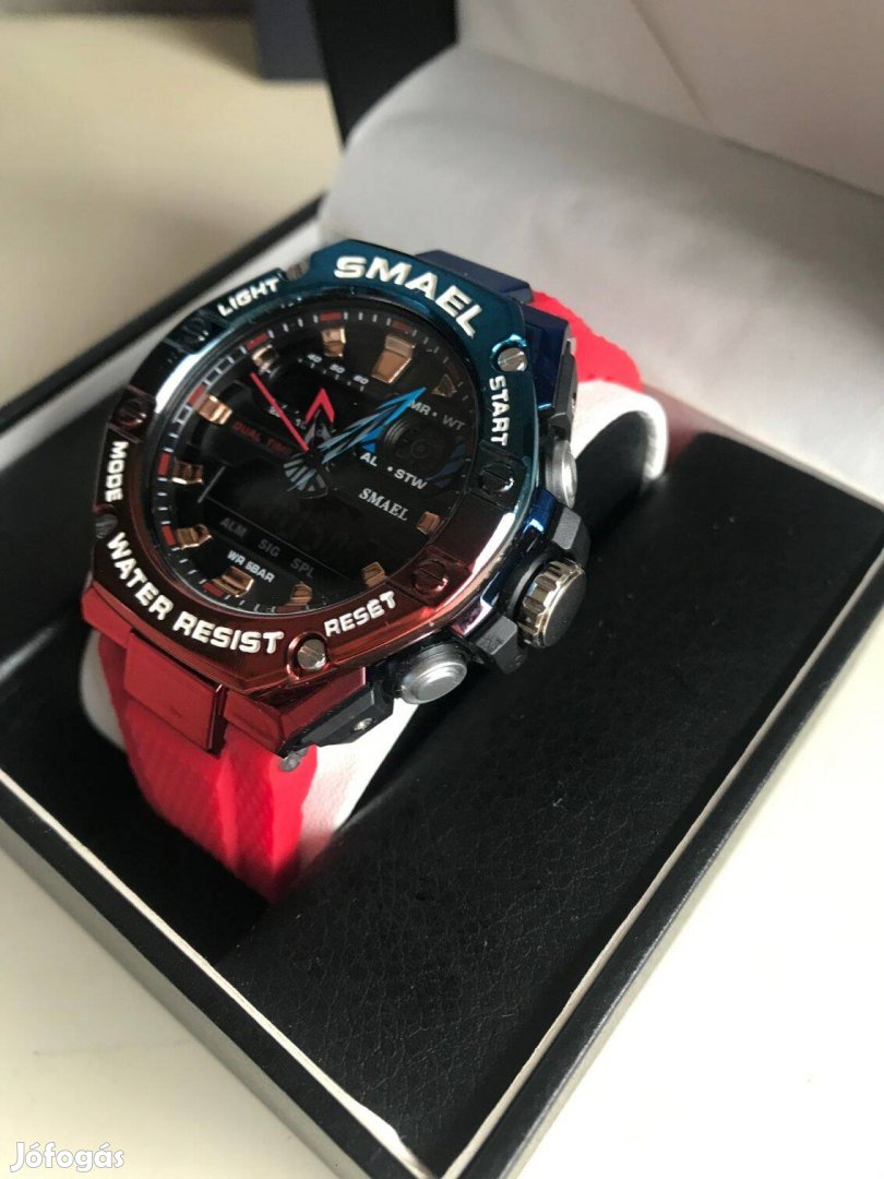 Vadonatúj ,multifunkciós férfi karórastopper,ébresztő,dual time!