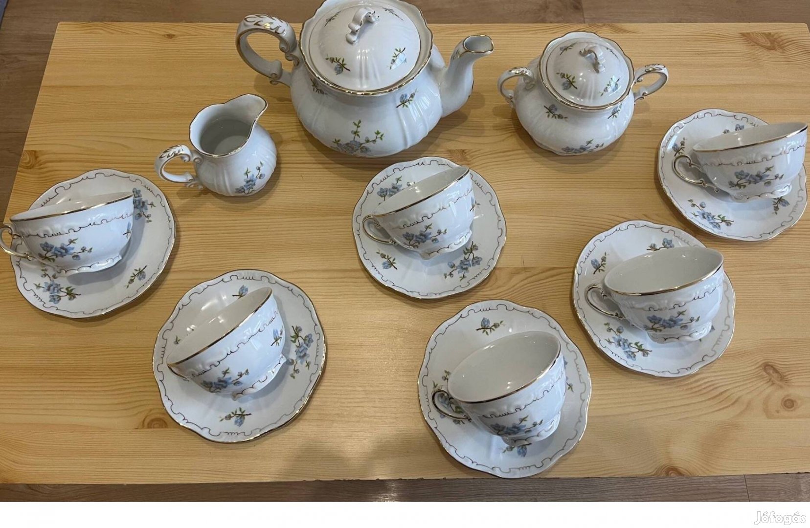 Vadonatúj, nem használt Zsolnay porcelán Téaskészlet