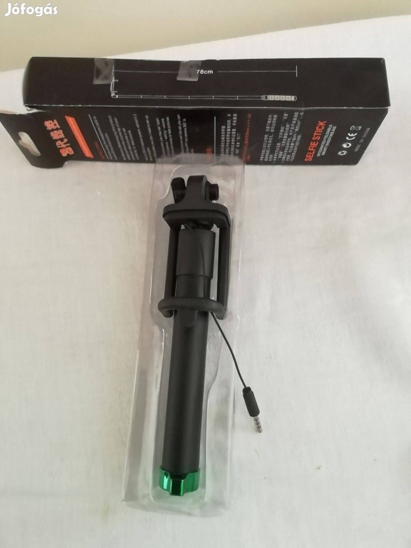 Vadonatúj szelfi bot vezetékkel, 78 cm. - re kihúzható,