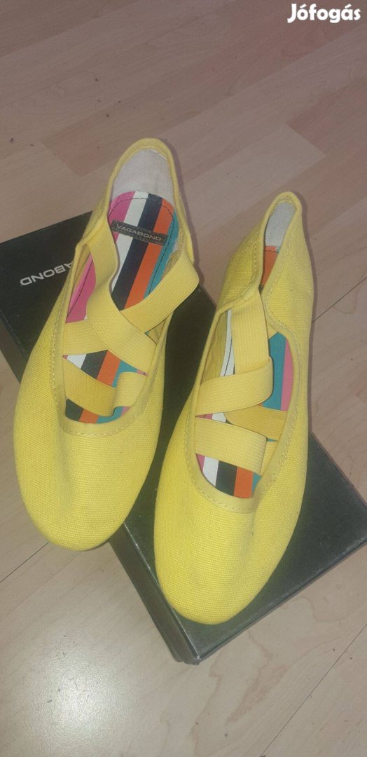Vagabond citrom sárga cipellő balerina