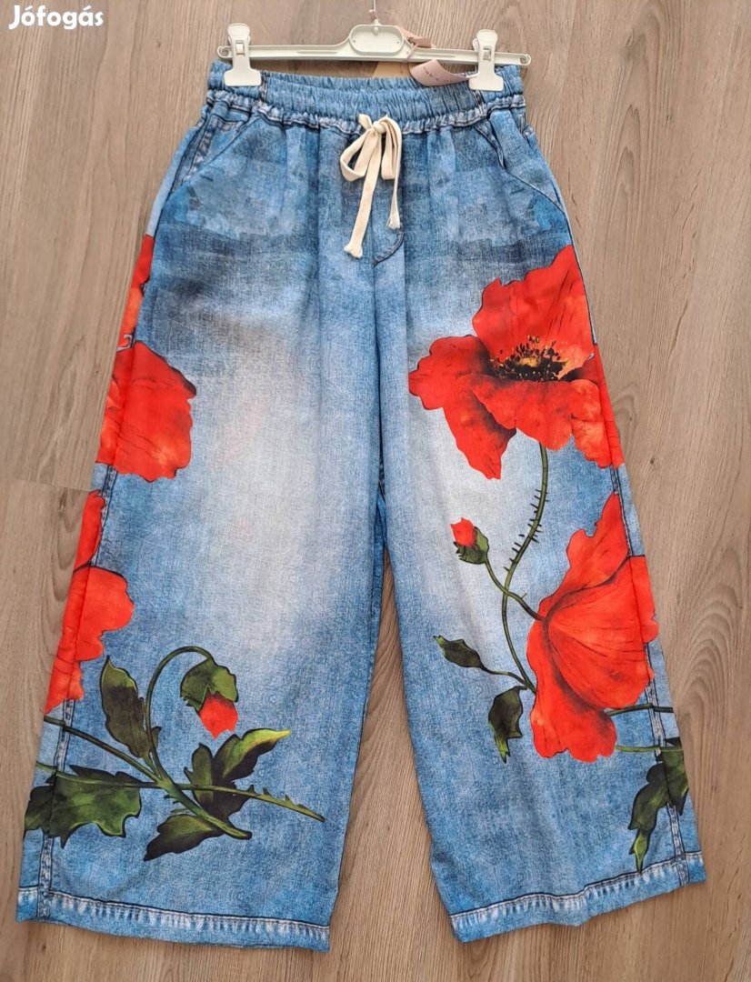 Vagány női olasz pipacsos nadrág